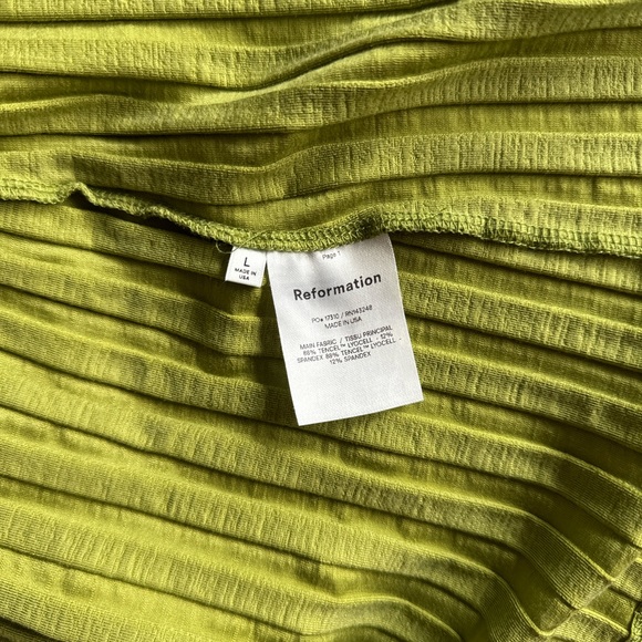 Reformation Olive Green Ribbed Racerback Mini Dress - Picture 6 of 6